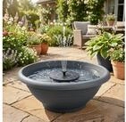 matches21 HOME & HOBBY Wasserspiel Solar Brunnen Set inkl. Akku - 50 cm Schale...