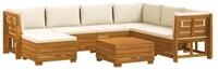 vidaXL Sofaelement 8 stk. Outdoor-Sofagarnitur Massivholz Braun (8 St)