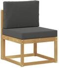 vidaXL Sofaelement Outdoor-Sofagarnitur Massivholz Wei&szlig; und Anthrazit (1 St)