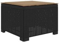 vidaXL Sofaelement 1-Sitzer Garten-Sofa mit Kissen Rattan-Look PP Anthrazit