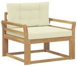 vidaXL Sofaelement Outdoor Mittelsofa Polyester Wei&szlig; (1 St)
