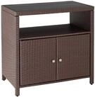 tectake Ger&auml;teschrank Rattan WPC-Schrank Monscia - wetterfest und langlebig