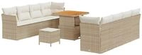 vidaXL Loungesofa Gartensofa-set 11 stk. 8-Sitzanzahl Beige und Creme...