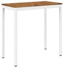 vidaXL Gartentisch Gartenbar-Tisch Nat&uuml;rlich und Wei&szlig; 108,5 x 55 x 105 cm...