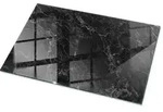 Tulup Tischplatte Bodenplatte Glas Marmormuster mit Adern Tischplatte aus Glas...