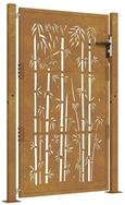 vidaXL Gartentor Gartentor 100x125 cm Cortenstahl Bambus-Design