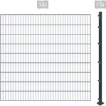 Arvotec Einstabmattenzaun ESSENTIAL 180 zum Einbetonieren, (Set, 29-St),...