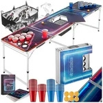 tectake Spieltisch Bierpongtisch, inklusive 100 Bechern, 6 B&auml;llen und