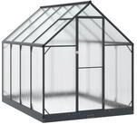 vidaXL Gew&auml;chshaus 183,5 x 243,5 x 207 cm Gew&auml;chshaus mit T&uuml;r Anthrazit