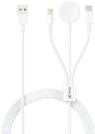 XLAYER Octopus 3-IN-1 Multi-USB Ladekabel Apple, 1,5 m, wei&szlig; USB-Kabel