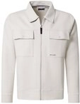 Pierre Cardin Sweatjacke wei&szlig;,Casual,Baumwolle,Unifarben,Kent,Lang,Regular Fit