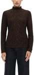s.Oliver BLACK LABEL Langarmshirt mit Struktur-Muster und Stehkragen