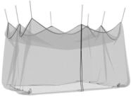 vidaXL Moskitonetz Garten Moskitoschutznetz 220 Mesh Schwarz 3 x 4,5 x 2,5 m (1...