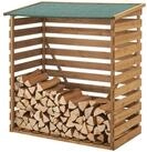 en.casa Kaminholzregal, BxTxH:116x64x123 cm, Brennholzunterstand aus Tannenholz
