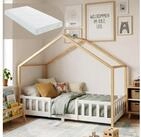 en.casa Kinderbett (Bett und Matratze), &raquo;Treviolo&laquo; mit Matratze Montessori