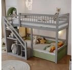 STILVORA Hochbett 90&times;200 Jugendbett mit Stauraum und Treppe,Kinderbett ohne...