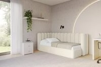 ALTDECOR Jugendbett HUGY (Jugendbett mit Bettkasten und Lattenrost, Polsterbett...