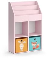 Vicco B&uuml;cherregal Luigi, Rosa/Rosa, 72 x 114.2 cm mit 2 Faltboxen (bunt),...