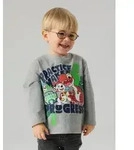 Name It T-Shirt NMMJIK PAW LS NREG TOP BOX NOOS CPLGM Baumwollmischung, regular...