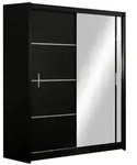 Masseno Schwebet&uuml;renschrank NASUS 180 cm Kleiderschrank mit Spiegel 2 T&uuml;ren...