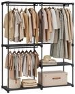 SONGMICS Kleiderst&auml;nder Kleiderschrank offen, 3 H&auml;ngef&auml;cher, Kleiderstange,