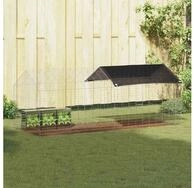 vidaXL Kleintierk&auml;fig, Hasenk&auml;fig Silber 400 x 78 x 78 cm Verzinkter Stahl