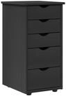 vidaXL Schranksystem Schrank 34 x 39 x 61,5 cm Massivholz Kiefer Grau (1-St)