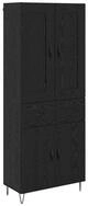 vidaXL Highboard Highboard Schwarz Eichen-Optik 69,5 x 34 x 180 cm...