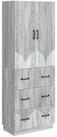vidaXL Schranksystem Schrankset 2 stk. 66 x 34,5 x 87 cm Holzwerkstoff...