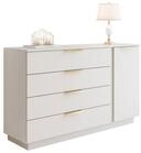 Lookway Kommode LINA KASCHMIR 1D4S mit LED-Beleuchtung auf Sockel, Breite: 138...