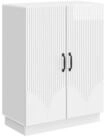vidaXL Sideboard Sideboard Hochglanz Wei&szlig; 66 x 34,5 x 87 cm Holzwerkstoff (1...