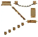 QLS Katzen-Kletterwand Geflammt & Lackiert, Wandliege Katzenliege Katzenbett