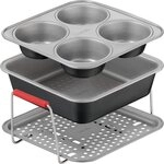 Tefal Backform Dail'Easy, Backeinsatz f&uuml;r die Hei&szlig;luftfritteuse, (Set 3-tlg),