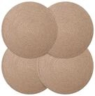 vidaXL Platzteller 30 cm Jute-Untersetzer 4 pcs Natur &Oslash; 30 cm 100 Tossa-Jute