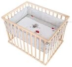 roba&reg; Laufgitter Adam & Eule, 4-eckig, Laufstall, inkl. Schutzeinlage & Rollen,