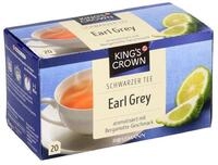 KING'S CROWN Tee Earl Grey, 20 Teebeutel, Schwarztee mit Bergamotte-Geschmack