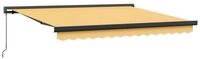 vidaXL Markise Ausziehbare Markise Sand 350 x 250 cm Leinen und Aluminium (1-St)
