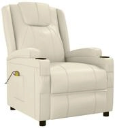 vidaXL Massagesessel, Relaxsessel Cremewei&szlig; Kunstleder
