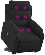 vidaXL Sessel Massagesessel mit Aufstehhilfe Schwarz Stoff (1-St)