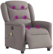 vidaXL Sessel Massagesessel Elektrisch Taupe Stoff (1-St)