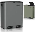 MAXCRAFT Biom&uuml;lleimer M&uuml;lleimer 60 Liter Treteimer Stahl Soft Close...