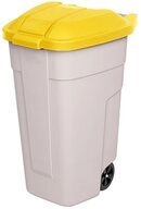 BRB-Lagertechnik M&uuml;lleimer Wertstoffsammler, Inhalt 100 Liter, Korpus beige,