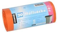 PAPSTAR M&uuml;llbeutel M&uuml;lls&auml;cke, HDPE 70 l 100 cm x 58 cm orange 23 my 500 Stk