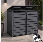 MCW M&uuml;lltonnenbox MCW-Q75-2 (1 St), Integrierten Montagel&ouml;chern zur