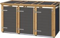 weka M&uuml;lltonnenbox Killarney, Metall pulverbeschichtet, f&uuml;r 3 M&uuml;lltonnen,...