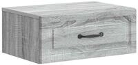 vidaXL Nachttisch Wandmontierter Nachttisch Sonoma-Grau 49 x 34,5 x 20 cm (1-St)