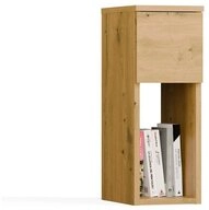 ibonto Nachttisch Schmaler Bettseitenschrank mit Schublade und offenem Fach,...