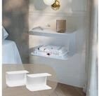 en.casa Wandregal, 2-tlg., 2er Set &raquo;Notodden&laquo; Stahl 40 x 23 x 23 cm Wei&szlig; wei&szlig;