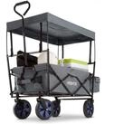 Arebos Bollerwagen ECO faltbar mit Dach, 70 kg Tragkraft f&uuml;r Garten, Camping &
