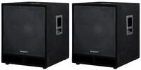 McGrey PAS-118 18" (45 cm) passives Subwoofer Paar - Bassreflex-Kan&auml;le...